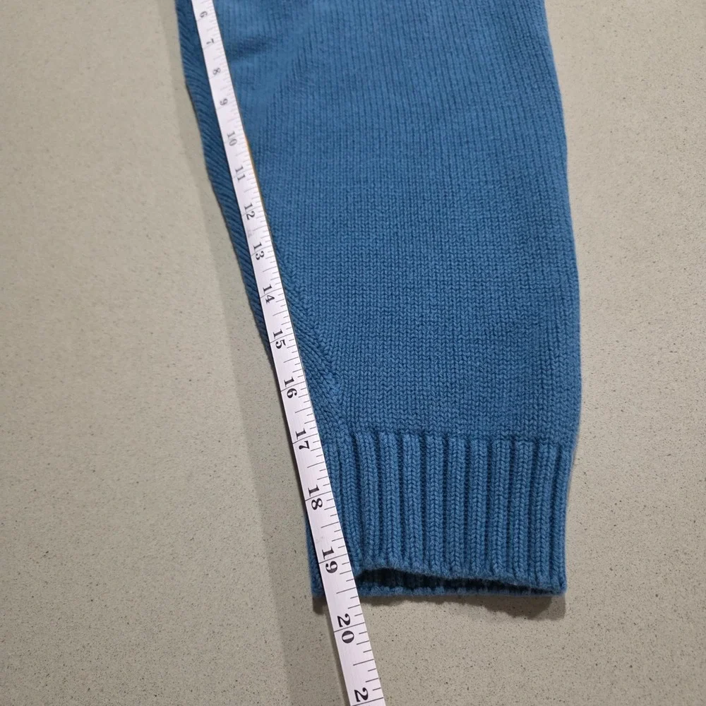 Eddie Bauer Mens Blue 100% Cotton Crewneck Ribbed Knit Sweater Size Large - Picture 8 of 11